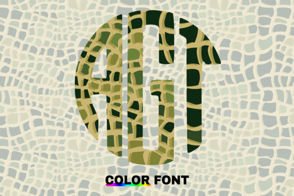 Alligator Circle: A Playful Monogram Font with Unforgettable Character