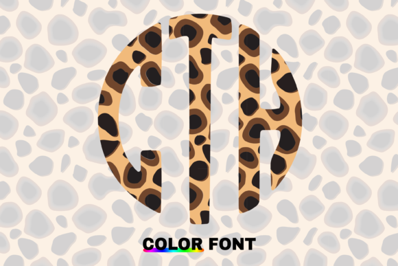 Cheetah Circle: A Playful Monogram Font for Handmade Products
