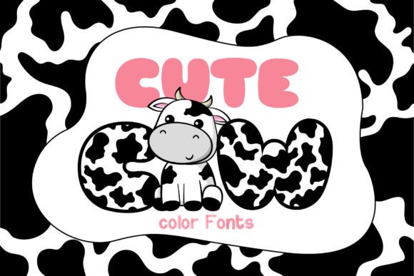 Cute Cow: A Playful Color Font for Web Designers and Digital Creators