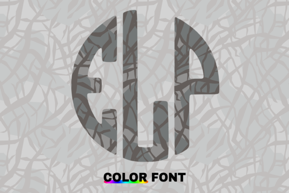 Elephant Circle: A Playful 3-Letter Monogram Font for Handmade Products