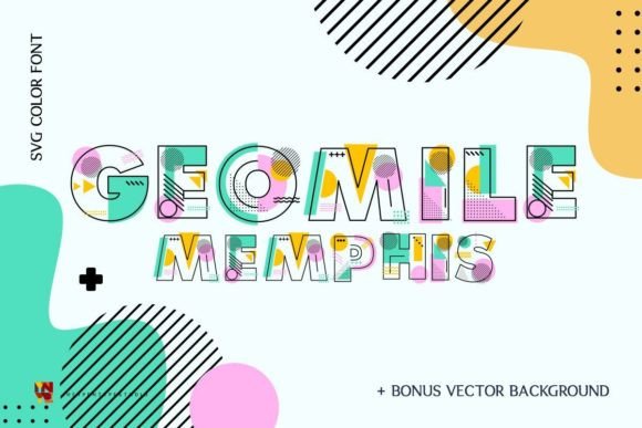 Geomile Memphis: A Bold Color Font for Small Business Branding