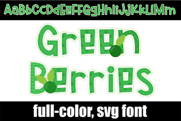 Green Berries Font for Creative Design
