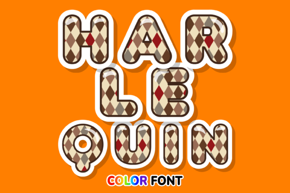 Harlequin Color Font: Perfect for Crafts and Product Designs