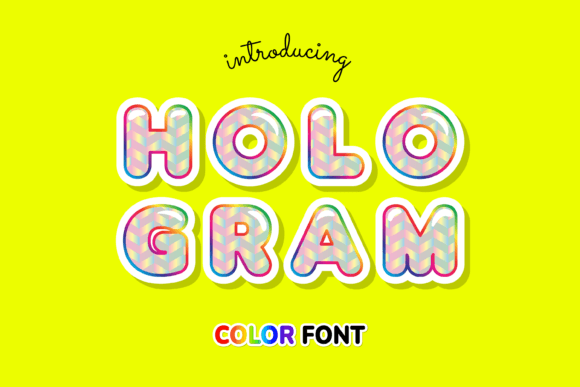 Hologram Color Font Adds Editorial Mood to Layouts