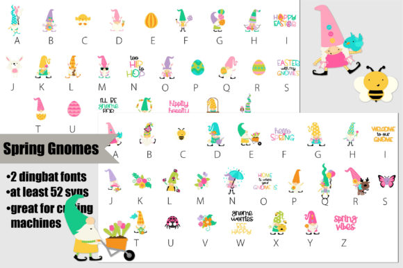 Spring and Easter Gnomes Font