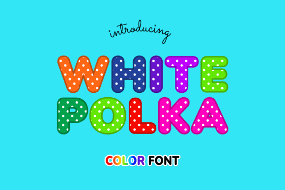 White Polka Typeface: Playful Font for Marketing Visuals
